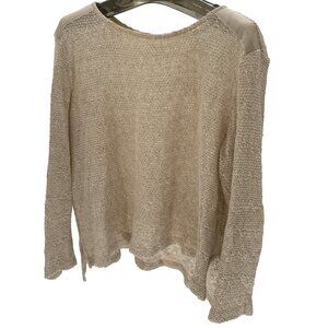 BURNING TORCH linen blend cropped sweater Large